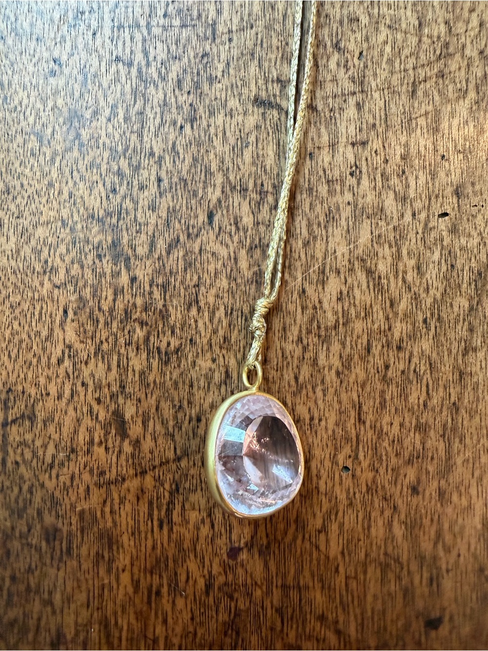 Pippa Small 18k Yellow Gold and Kunzite necklace